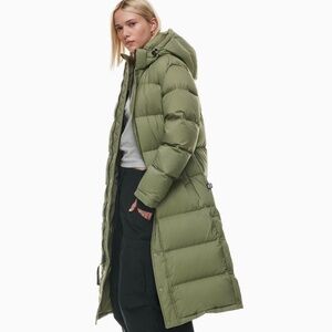 Super Puff Long New with Tags Dark Moss Green Size Large